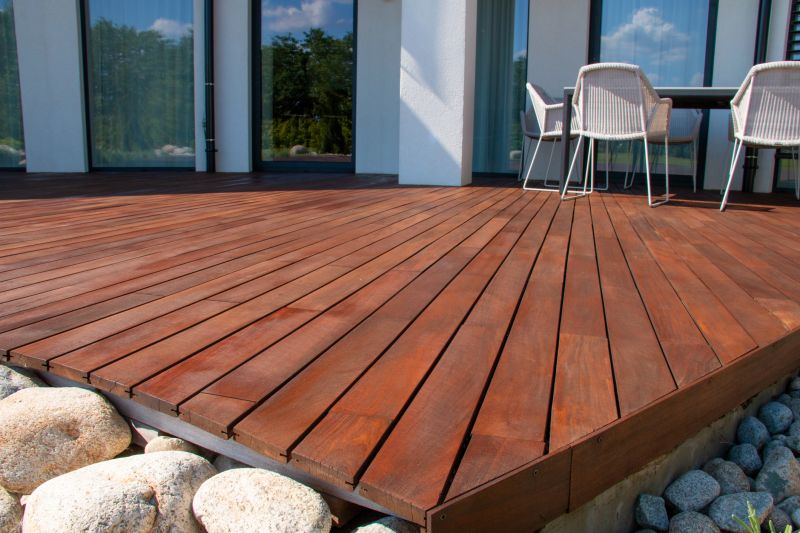 Finished teak deck